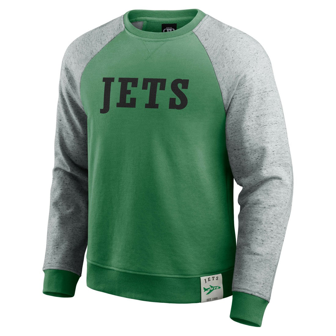 NFL New York Jets Darius Rucker Collection Throwback Color Block Raglan Pullover Sweatshirt