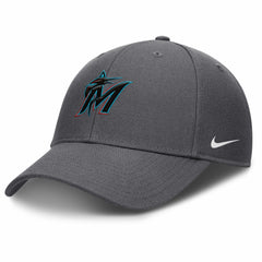 Miami Marlins Club Performance Adjustable Hat - Gray | Nike