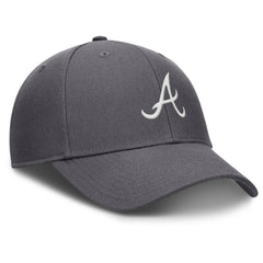 Atlanta Braves Club Performance Adjustable Hat - Gray | Nike