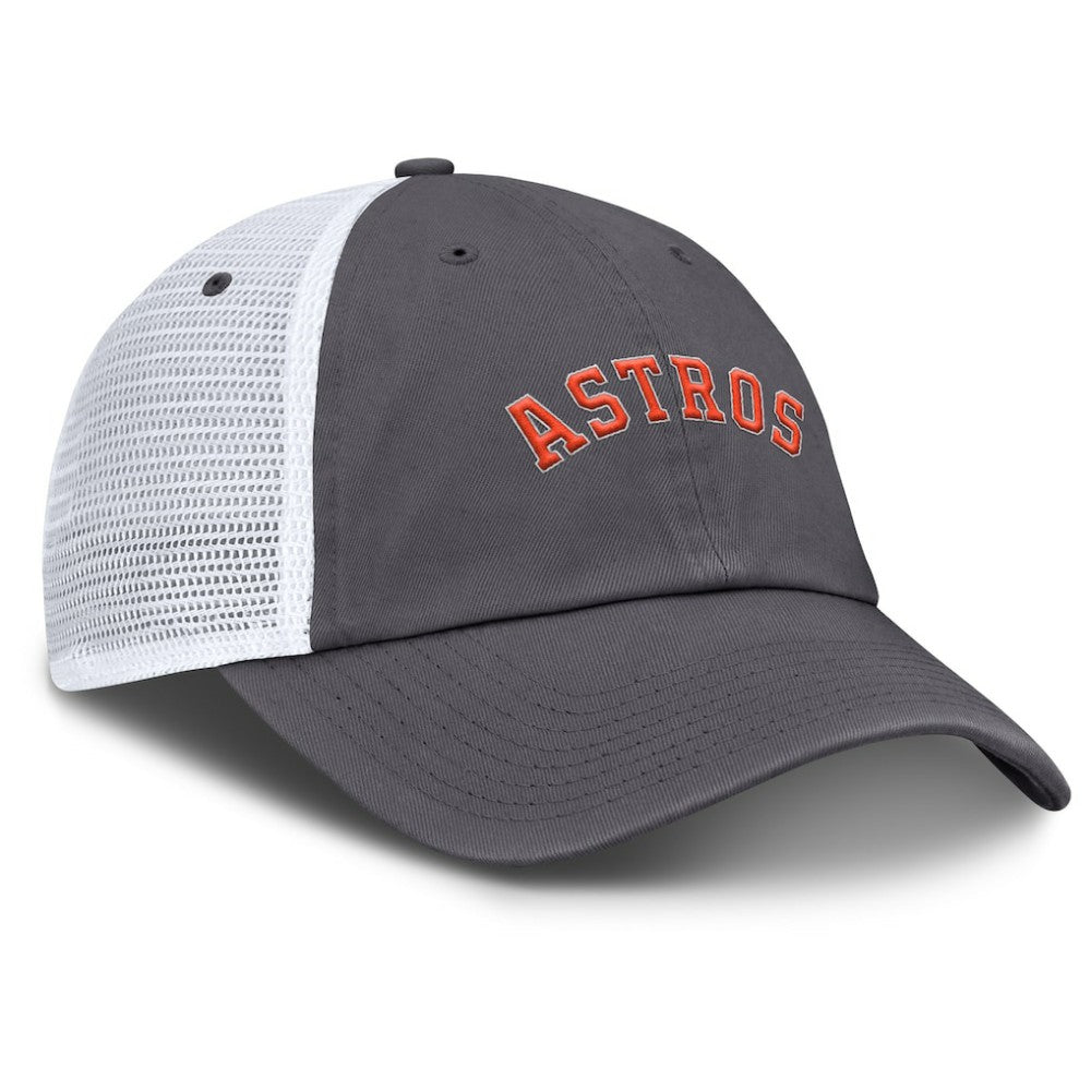 Houston Astros Wordmark Club Adjustable Trucker Hat - Gray | Nike