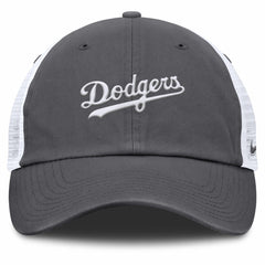 Los Angeles Dodgers Wordmark Club Adjustable Trucker Hat - Gray | Nike