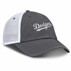 Los Angeles Dodgers Wordmark Club Adjustable Trucker Hat - Gray | Nike