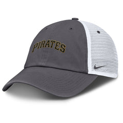 Pittsburgh Pirates Wordmark Club Adjustable Trucker Hat - Gray | Nike