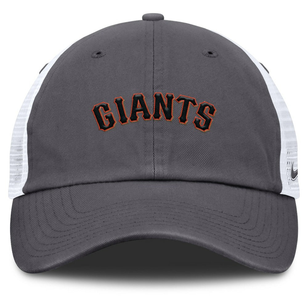 San Francisco Giants Wordmark Club Adjustable Trucker Hat - Gray | Nike