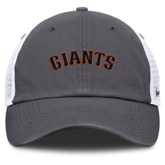 San Francisco Giants Wordmark Club Adjustable Trucker Hat - Gray | Nike