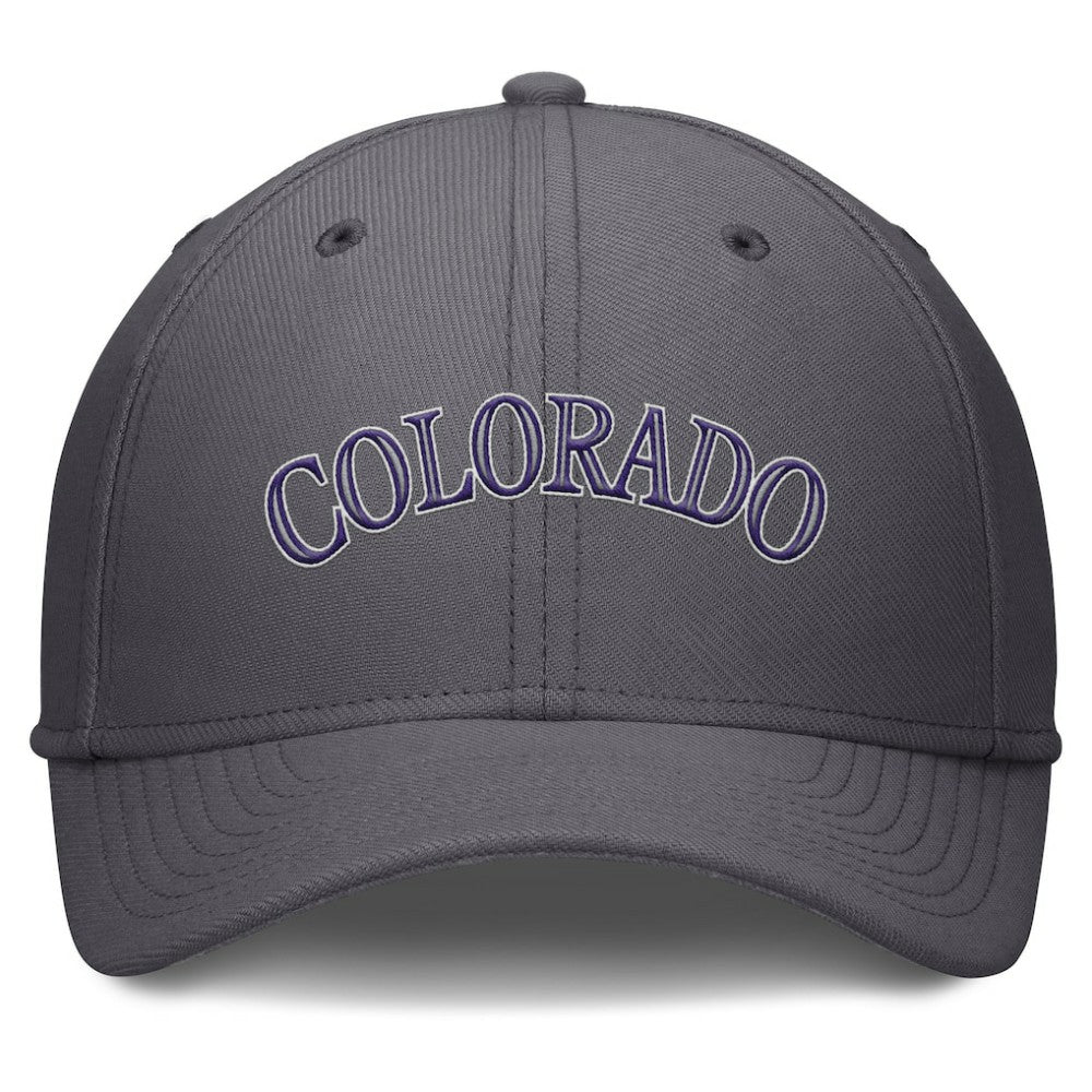 Colorado Rockies Swoosh Performance Flex Hat - Gray | Nike