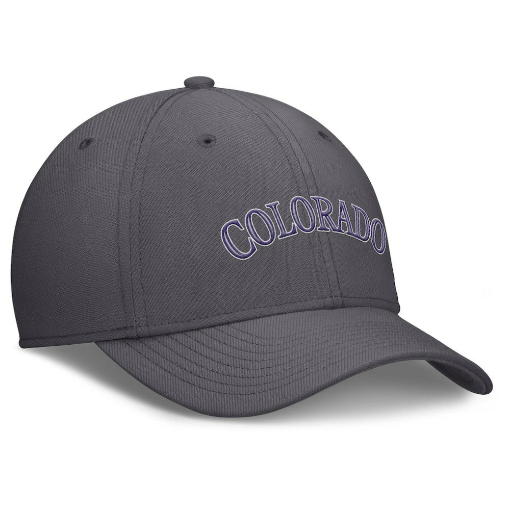 Colorado Rockies Swoosh Performance Flex Hat - Gray | Nike