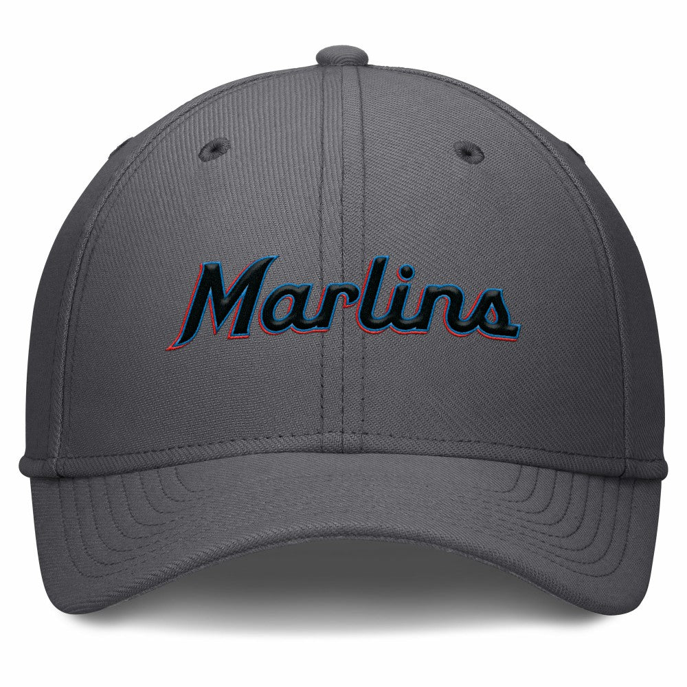 Miami Marlins Swoosh Performance Flex Hat - Gray | Nike