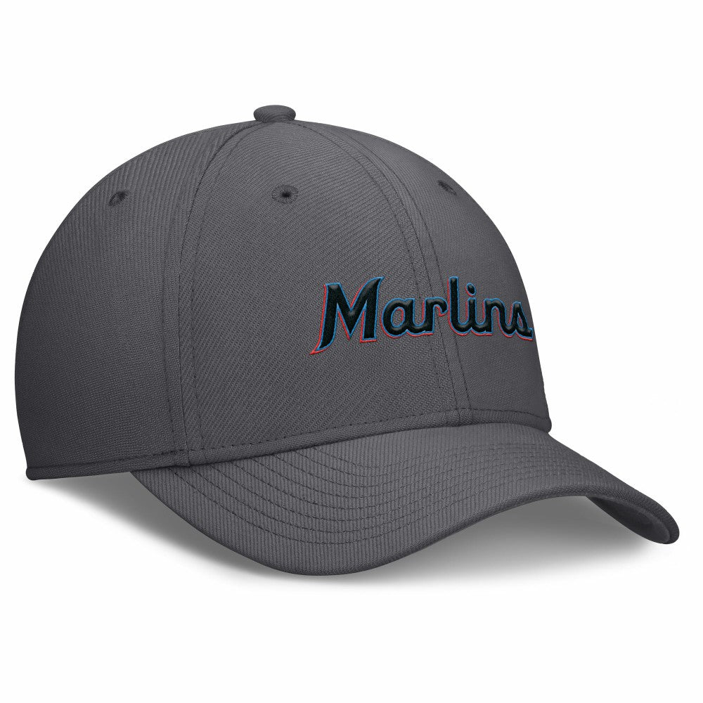 Miami Marlins Swoosh Performance Flex Hat - Gray | Nike