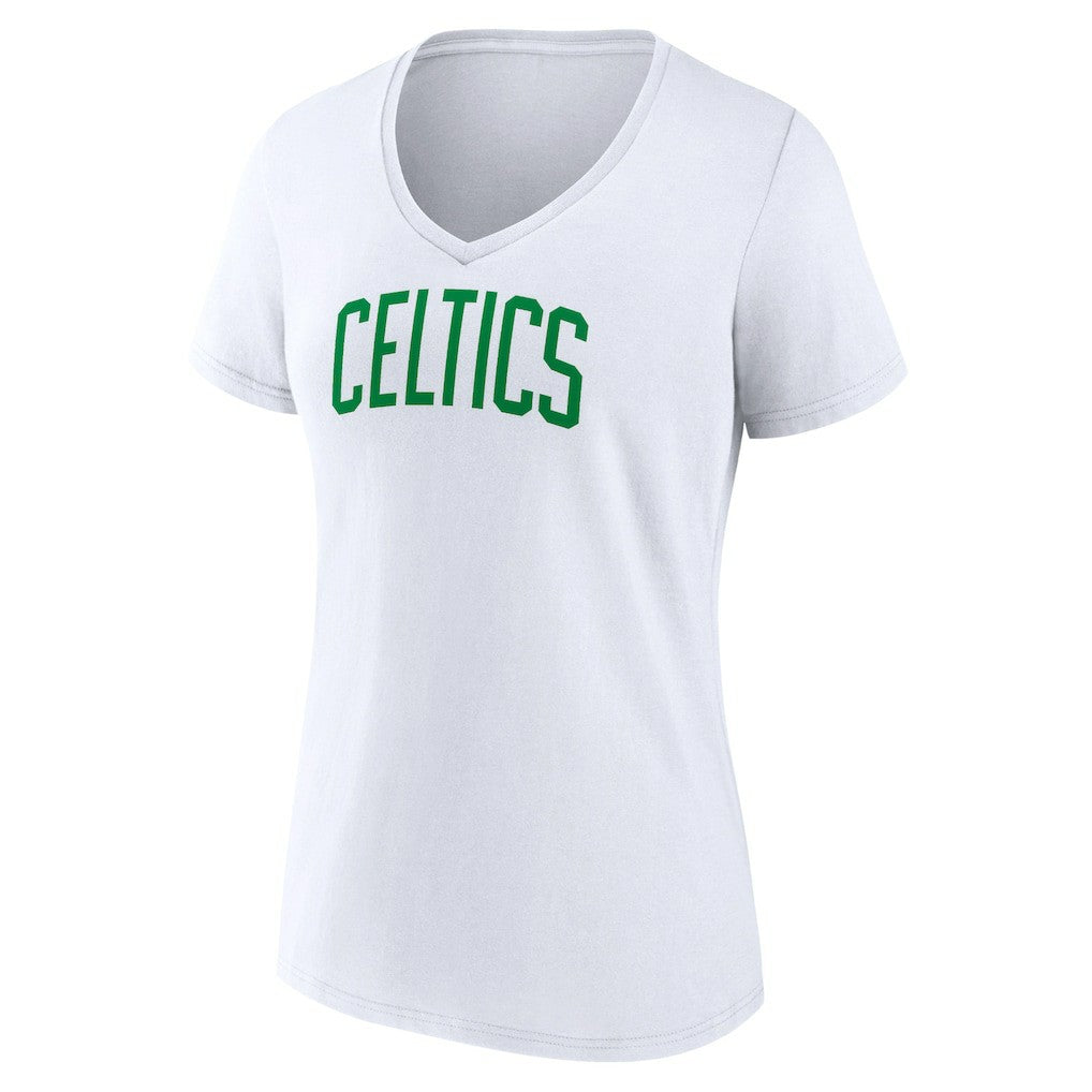 Boston Celtics Women's Wordmark Home V-Neck T-Shirt - White outlet