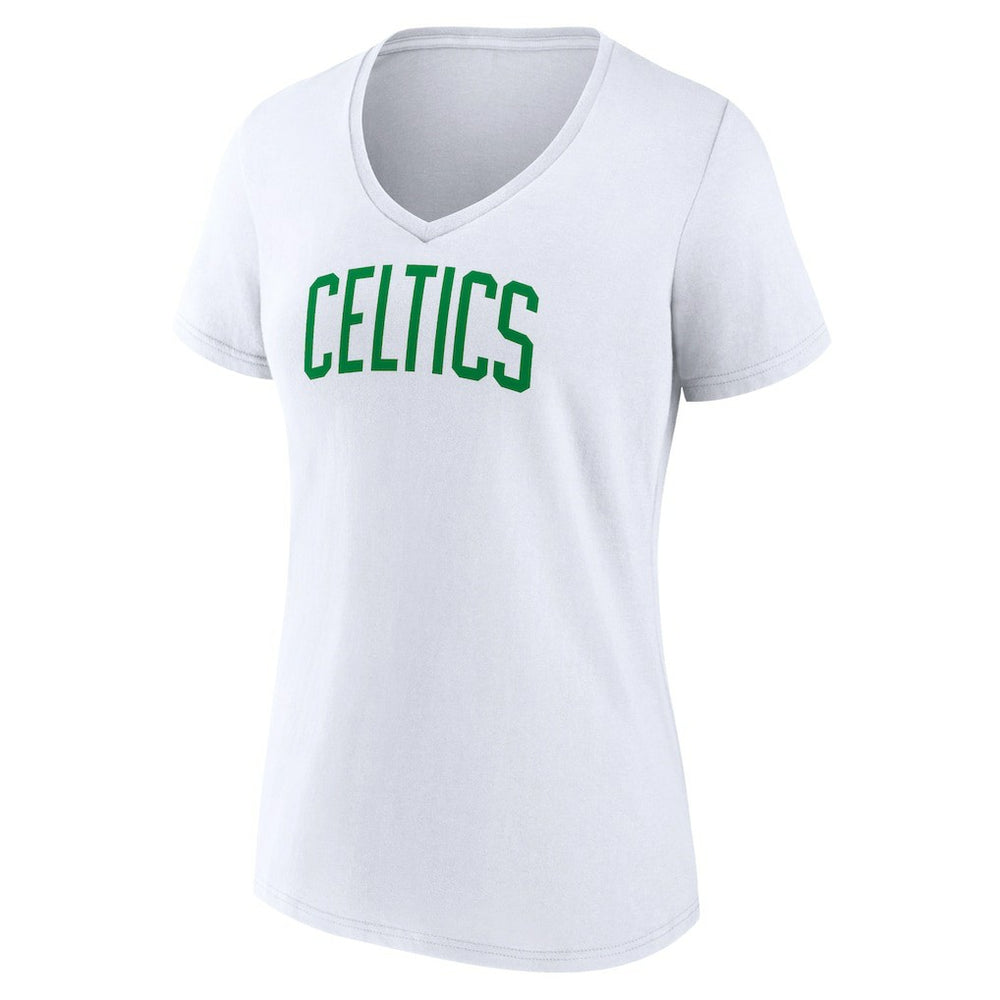 Boston Celtics Women's Wordmark Home V-Neck T-Shirt - White outlet