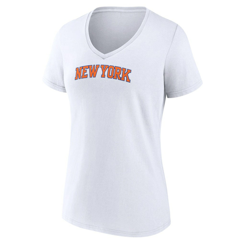 New York Knicks Women's Wordmark Home V-Neck T-Shirt - White online