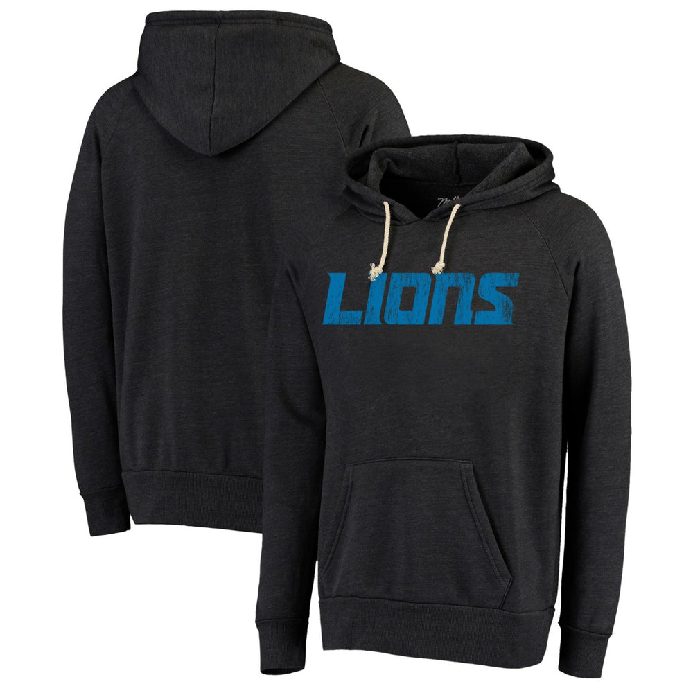 NFL Detroit Lions Majestic Threads Raglan Tri-Blend Pullover Hoodie