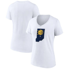 Indiana Pacers Women's Alternate Logo V-Neck T-Shirt - White sale