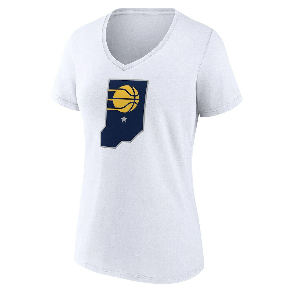 Indiana Pacers Women's Alternate Logo V-Neck T-Shirt - White sale