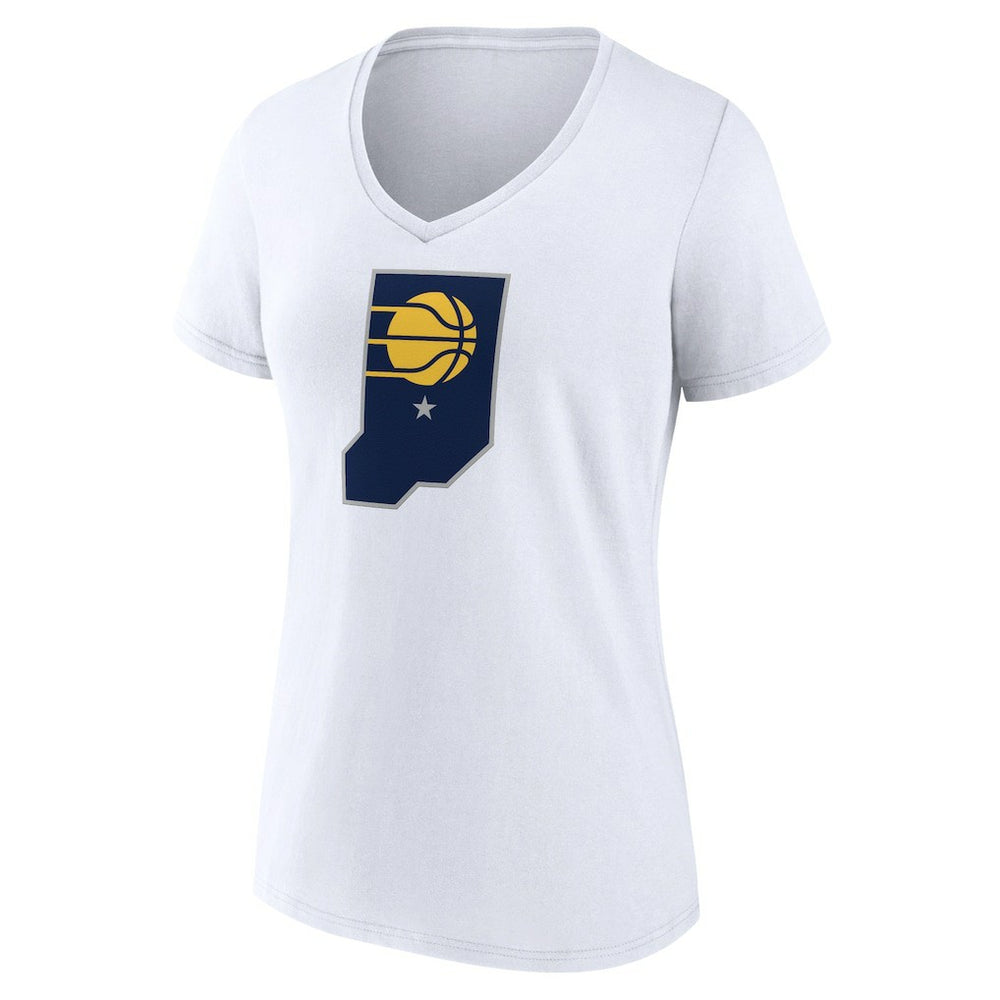 Indiana Pacers Women's Alternate Logo V-Neck T-Shirt - White sale