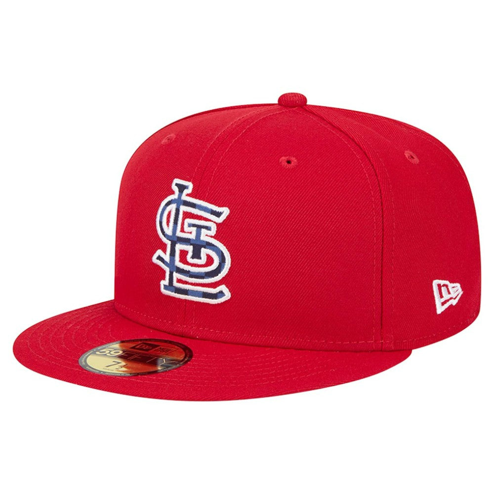St. Louis Cardinals Checkered Undervisor 59FIFTY Fitted Hat - Red | New Era