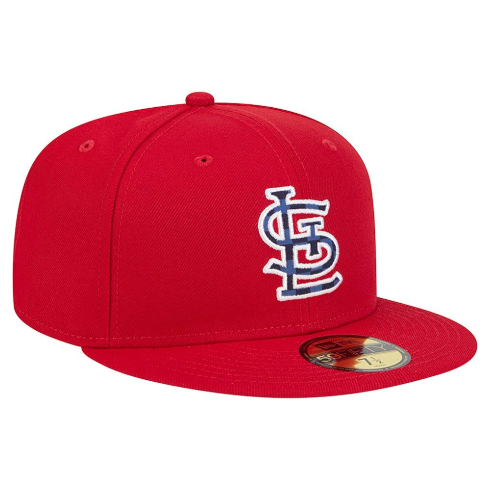 St. Louis Cardinals Checkered Undervisor 59FIFTY Fitted Hat - Red | New Era