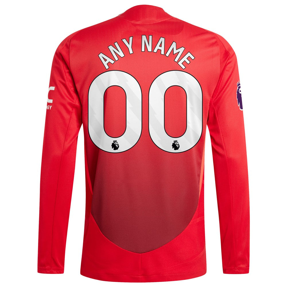 Manchester United 2024/25 Home Custom Long Sleeve Jersey / Soccer New