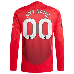 Manchester United 2024/25 Home Custom Long Sleeve Jersey / Soccer New