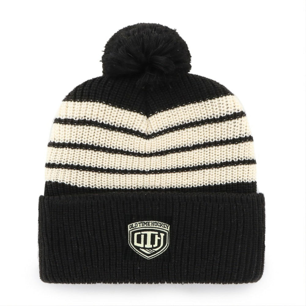 Chicago Blackhawks '47 Old Time Hockey Barn Cuffed Knit Hat with Pom