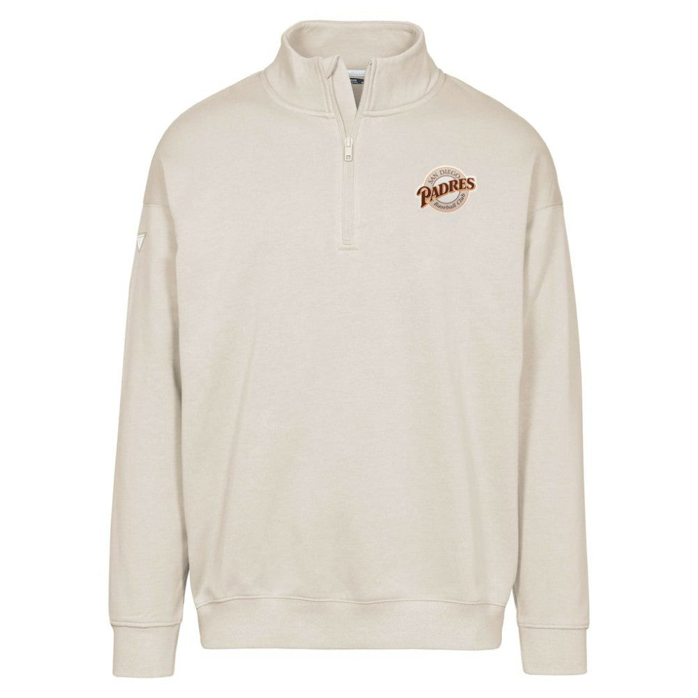 San Diego Padres Levelwear Murray Core Logo Quarter-Zip Pullover Top - Khaki