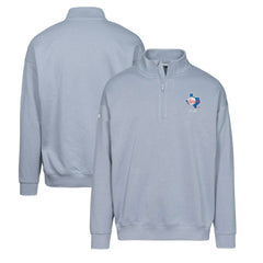Texas Rangers Levelwear Murray Core Logo Quarter-Zip Pullover Top - Gray