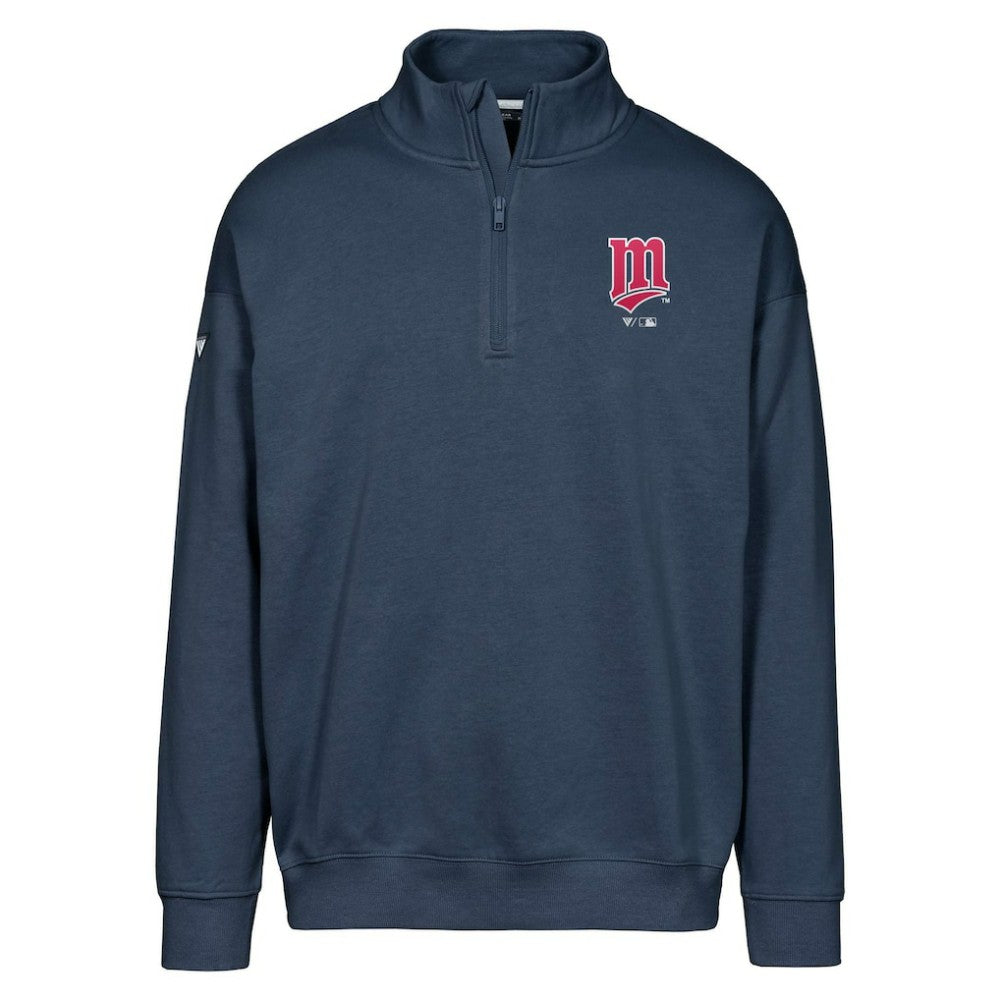 Minnesota Twins Levelwear Murray Core Logo Quarter-Zip Pullover Top - Navy