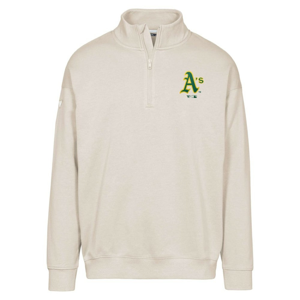 Athletics Levelwear Murray Core Logo Quarter-Zip Pullover Top - Khaki