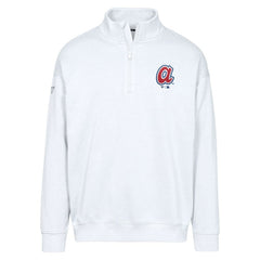 Atlanta Braves Levelwear Murray Core Logo Quarter-Zip Pullover Top - White