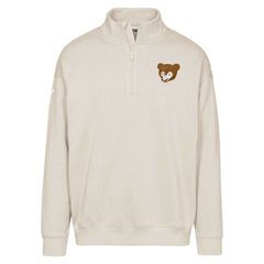 Chicago Cubs Levelwear Murray Core Logo Quarter-Zip Pullover Top - Khaki