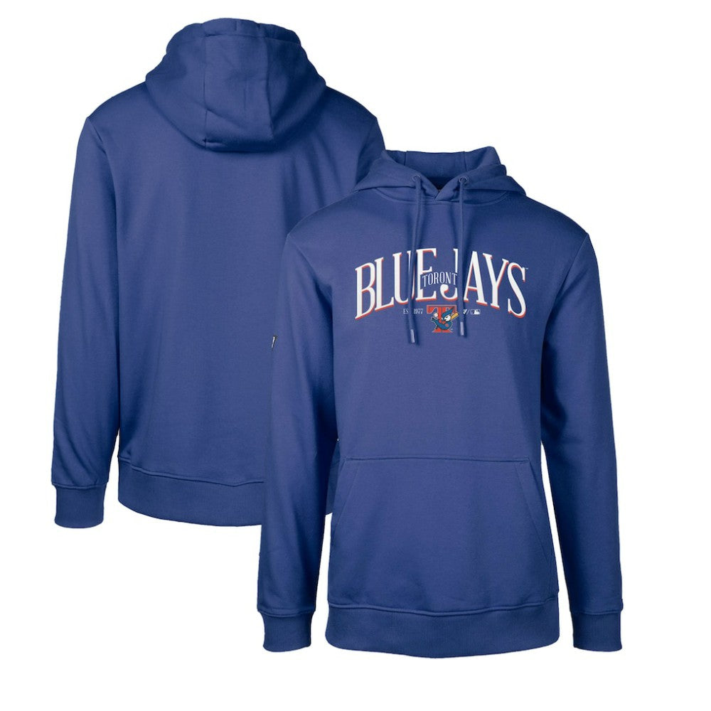 Toronto Blue Jays Levelwear Cooperstown Collection Podium Retro Spellout Pullover Hoodie - Royal