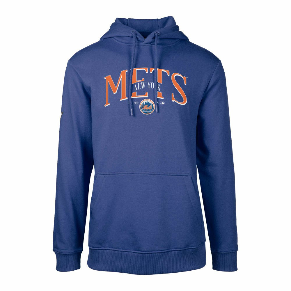 New York Mets Levelwear Cooperstown Collection Podium Retro Spellout Pullover Hoodie - Royal