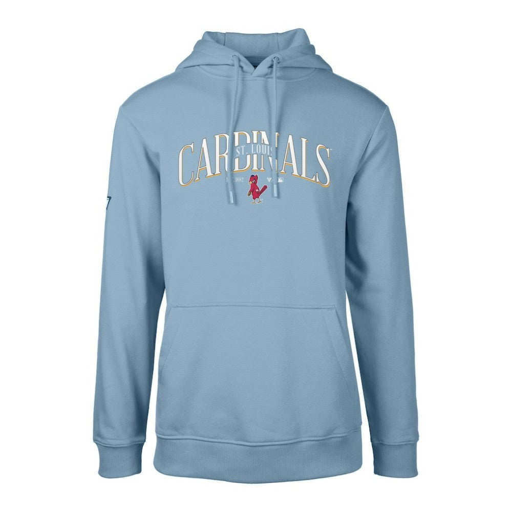 St. Louis Cardinals Levelwear Cooperstown Collection Podium Retro Spellout Pullover Hoodie - Light Blue