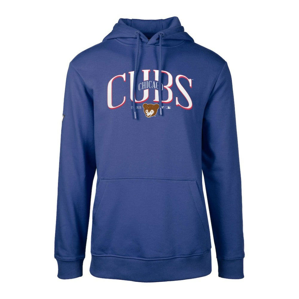 Chicago Cubs Levelwear Cooperstown Collection Podium Retro Spellout Pullover Hoodie - Royal