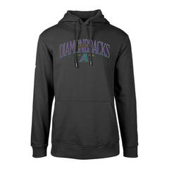 Arizona Diamondbacks Levelwear Cooperstown Collection Podium Retro Spellout Pullover Hoodie - Black