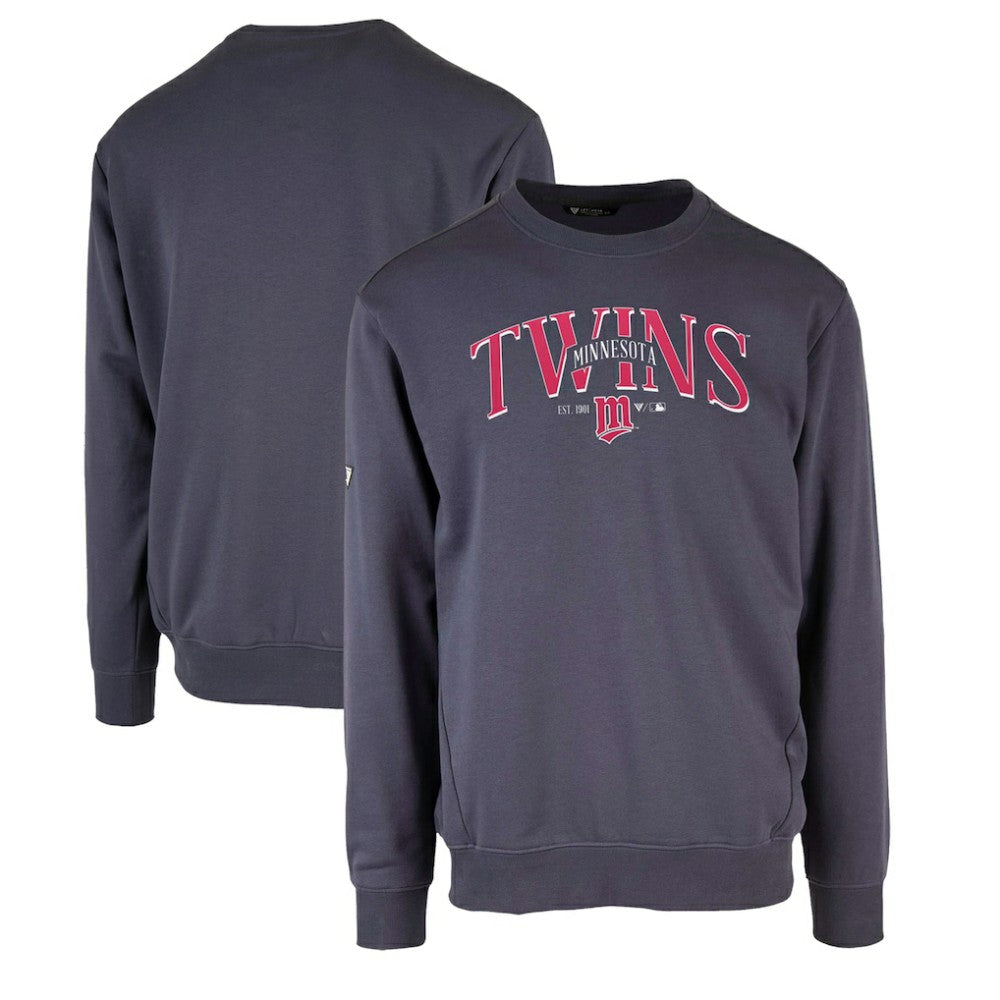 Minnesota Twins Levelwear Zane Cooperstown Collection Retro Spellout Pullover Sweatshirt - Navy
