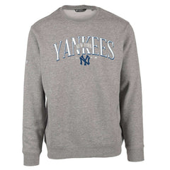 New York Yankees Levelwear Zane Cooperstown Collection Retro Spellout Pullover Sweatshirt - Gray