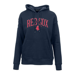 Boston Red Sox Levelwear Women's Adorn Cooperstown Collection Retro Spellout Pullover Hoodie - Navy