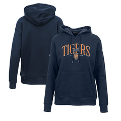 Detroit Tigers Levelwear Women's Adorn Cooperstown Collection Retro Spellout Pullover Hoodie - Navy