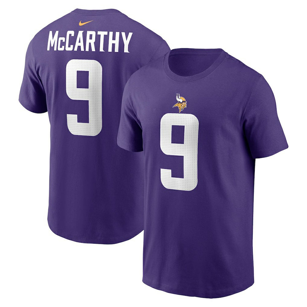 NFL Minnesota Vikings J.J. McCarthy  Name & Number T-Shirt