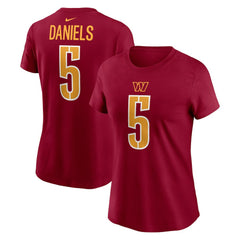 NFL Washington Commanders Jayden Daniels  Women's Name & Number T-Shirt