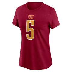 NFL Washington Commanders Jayden Daniels  Women's Name & Number T-Shirt