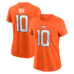 NFL Denver Broncos Bo Nix  Women's Name & Number T-Shirt