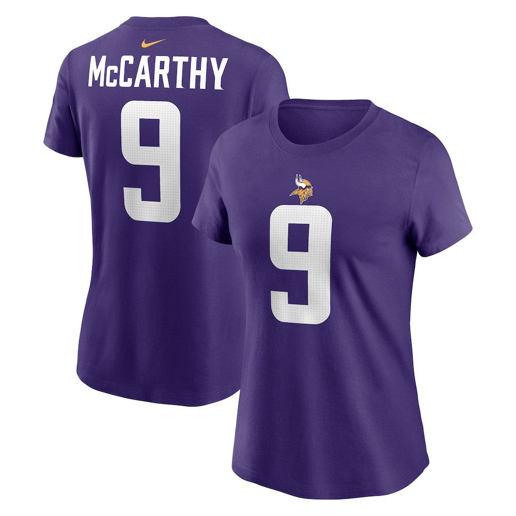 NFL Minnesota Vikings J.J. McCarthy  Women's Name & Number T-Shirt