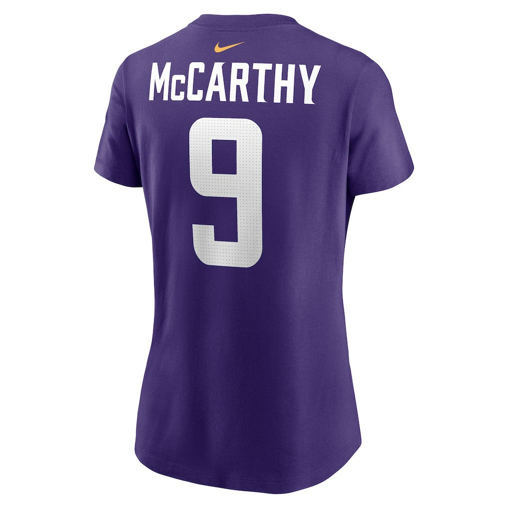 NFL Minnesota Vikings J.J. McCarthy  Women's Name & Number T-Shirt