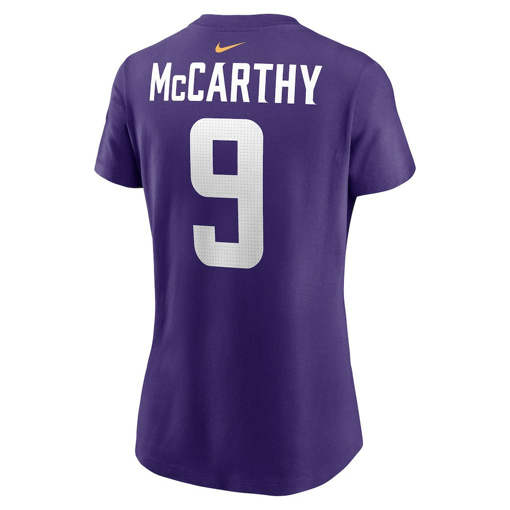 NFL Minnesota Vikings J.J. McCarthy  Women's Name & Number T-Shirt