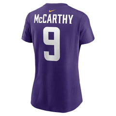 NFL Minnesota Vikings J.J. McCarthy  Women's Name & Number T-Shirt