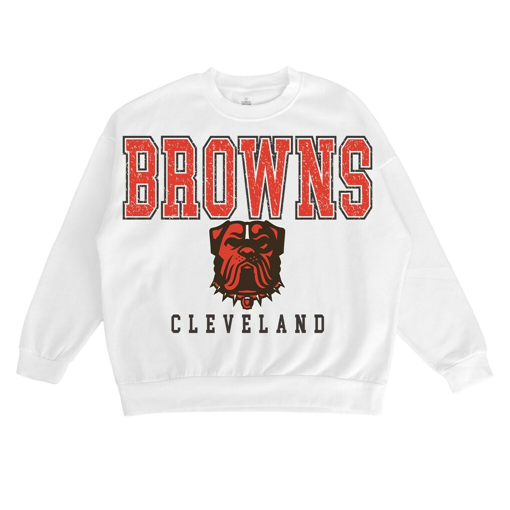 NFL Cleveland Browns Gameday Couture Women's Sunday Drives Oversized Pullover Sweatshirt