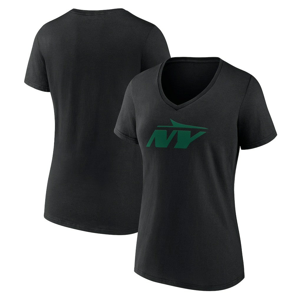 NFL New York Jets Women's Secondary Logo V-Neck T-Shirt